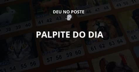 palpite jogo bicho hoje